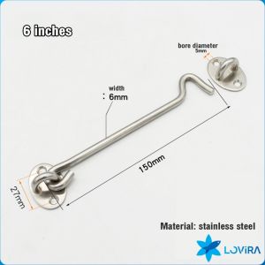 LoviRa Window lock sliding door lock stainless steel hook lock shower room hardware accessories