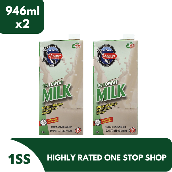 Gossner Foods 1% Low Fat Milk 946mL Set of 2 | Lazada PH