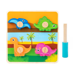 Wooden Screw Fine Motor Matching Puzzle Children Kids Toy