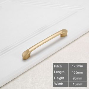 Modern Door Gold Knobs and Gold Handles for Furniture Cabinets and Drawers Aluminium