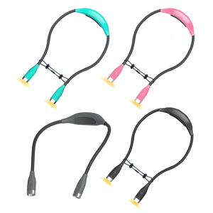 Cổ linh hoạt Đèn Đọc 3 chế độ màu có thể sạc lại thiết kế công thái học cho du lịch làm việc sửa chữa đọc đầu giường