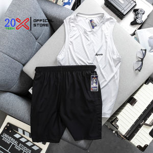 Bộ tanktop nam thể thao mùa hè mặc nhà ba lỗ vải thun lạnh vân ép nhiệt VNO101