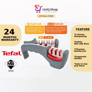 Tefal K2090514 Fresh Kitchen 3-Stage Knife Sharpener | 3-in-1 Manual Pengasah Pisau Cookware