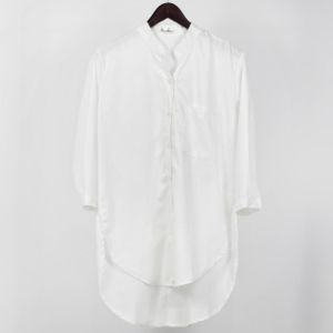 KEMEJA POLOS WANITA HITAM PUTIH ATASAN OVERSIZE LENGAN PANJANG KATUN TOYOBO TERBARU