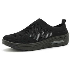 Best Sellers Women Korean Fashion Air Cushion Sneakers Lightweight Breathable Orthopedic Diabetic Slip On Walking Shoes For Women On Sale