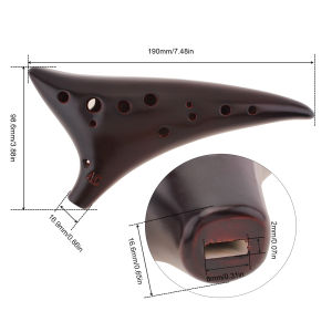 12 Holes Alto ToneC ed Burn Ceramic Ocarina for Children s Beginners with Song Book Neck Cord Carry Bag 5 Colors