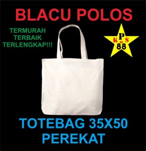 TOTEBAG BLACU POLOS - TOTEBAG 35X50 TERMURAH - TAS GOODIEBAG