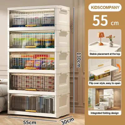 Storage Cabinet Flip Top Storage Box Plastic Wardrobe For Baby Toy Clothes Home Organizer Cabinet Drawer