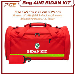Travel Medis 4 IN 1 BIDAN KIT Jumbo Medical Bag Tas Medis P3K Ransel Selempang Jinjing Handbag Tas Kesehatan Emergency 4in1