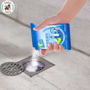 Fin ผงล้างท่อ อุด ตัน แบบซอง ผงทำความสะอาดท่อ ขจัดคราบอุดตัน ท่อระบายน้ำ ท่อน้ำทิ้ง