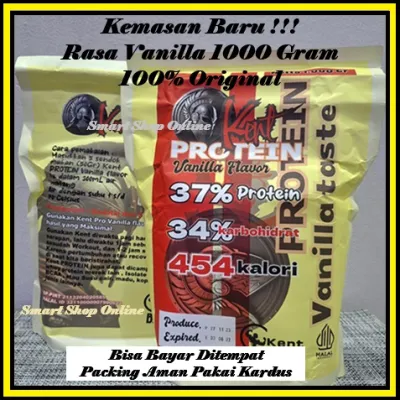(Gratis Sendok Takar) Kent Protein Susu Bubuk Kedelai Penambah Masa Otot Penambah Berat Badan Diet Rasa Original Cokelat Vanila Whey Protein Casein - 1000 Gram