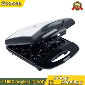 【Free Shipping】 Electric 12-Hole 1400W Donut Maker with Double-Sided Heating for Fast Snack and Dessert Creation