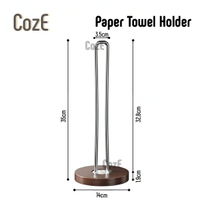CozE 304 Stainless Steel Kitchen Roll Paper Towel Holder Multifunction Kitchen Paper Towel Holder