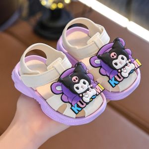 Age 9m-5Yrs Kids Baby Girl Kuromi Sandals Size 18-29 Sandal Kuromi Melody Perempuan by SFM