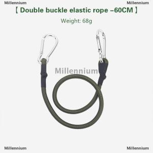 [COD] Millennium 30 60 90 120cm Carabiner Elastic Rope Outdoor Camping Luggage Strap Clothesline Stretch Durable Camping Equipment Multifunction