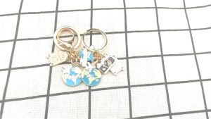 Metal Plane Earth Explore Keychains Alloy Keychain/Bag Charm Enamel Keyring Accessory A Perfect Gift for Boys and Girls To Hang on Their Bags