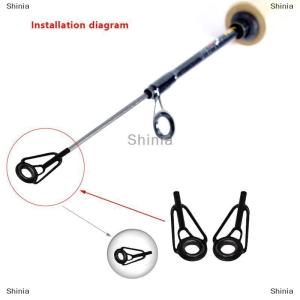 [COD] Shinia Stainless Steel Fishing Top Rod Guide Porcelain Ring 8pcs DIY Fishing Pole Tip Repair Rod Tip Accessories Fishing Tackle Pesca