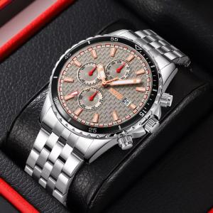 PENGIRIMAN INSTANT -- Jam tangan pria analog skmei 9334 crono aktif rantai original