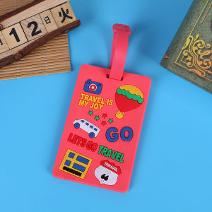 J.D. ป้ายห้อยกระเป๋า PVC ป้ายติดกระเป๋าเดินทาง แท็กกระเป๋าเครื่องบิน luggage tag