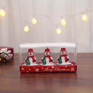 【Keep_Real】เทียนคริสต์มาส เทียนหอมคริสต์มาส ตกแต่งคริสต์มาส เทียนซานตาคลอส เทียนมนุษย์หิมะ สําหรับตกแต่งบ้านปาร์ตี้