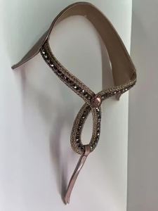 [Free Shipping] Bohemian Style 2026 New Model Semi-Finished Embroidered Flat Wedge Sandals With Rhinestones Size Remarks Required