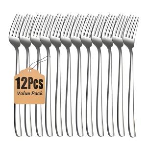 12pcs Korean Spoon and Fork Set Dinner Cutlery Set Stainless Steel Flatware Spoon Fork Set