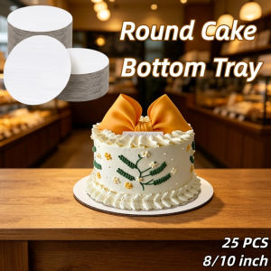 8/10 Inch Disposable White Corrugated Paper Round Cake Pad Birthday Cake Bottom Tray Inner Support for Baking