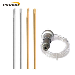 PHYHOO 5Pcs Tungsten Steel Pneumatic Carving Knife Set Flat Shovel Hook Triangle Carving Bits for Metal Crafts Jewelry Engraving Polishing Tools