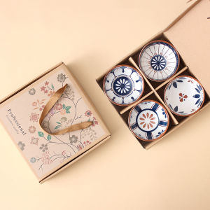 Souvenir Mangkok Set Keramik Handpainted Japanese hampers gift Import