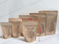 10 Cái Túi Zip Giấy - Túi Zip zipper ziplock đáy đứng - Túi đựng thực phẩm, túi giấy kraft đựng bánh kẹo. 