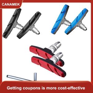 【CANAMEK 】 1 Pair Durable Bicycle Silent Brake Pads Riding Brake Mount Pad Shoe Block Rubber Pads Long Lasting Good
