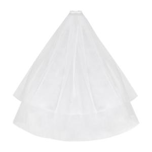 Double Layered Veil With Lace Trim Hair Ornament Hairpiece For Brides And Bridesmaids In Various Wedding Themes