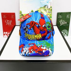 Nón Kết In Hình Siêu Nhân Nhện Dành Cho Bé Trai Từ 3 Tuổi -6 Tuổi .