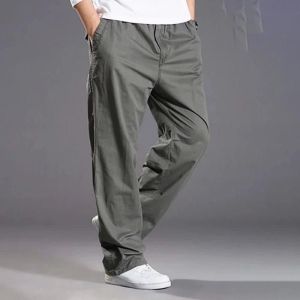 AFAREEN - Celana Chino Pria Stretch Pinggang Elastis Full Length dengan Motif Garis - Warna Solid Ukuran 28-42