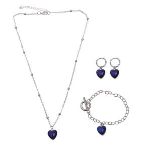 Discoloration Necklace for Women Vintage Fluorescence Heart Shaped Necklace Pendant Floating Charm Gifts