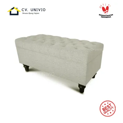 Sofa Bangku Ottoman Stool Bench Storage Kursi Penyimpanan Kaki Retro Tarik Benang/b