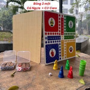 Đồ chơi bộ bàn Cờ 2 mặt gồm Cờ Caro Cờ Vua Cá Ngựa đa năng cho bé - Tiệm Nhà Sóc 2023