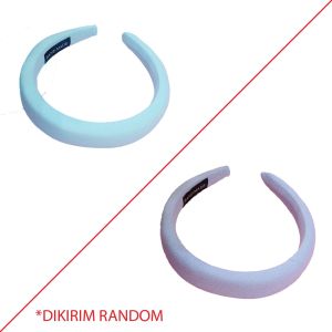 PIT Bando Kain Tebal Wanita Korea Headband Cloud Polos Lebar Empuk Bandana Lembut Warna Pastel Hair Band Korean