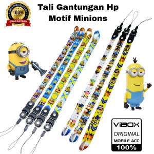 ( 1Pcs ) Tali HP Lanyard ID Card Gantungan Tali Id Card Stopper karakter min i on TINY TAN dll