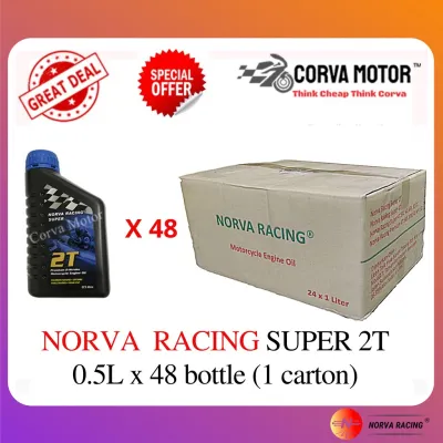 Corva Motor Norva Racing Super 2T 0.5L Motorcycle Oil Minyak 2T (1 Carton) Bulk Discount Corva Motor