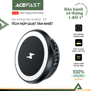 Sạc không dây tích hợp quạt tản nhiệt ACEFAST E2 công suất 10W làm mát siêu nhanh có LED nhiều nàu - Hàng chính hãng