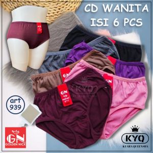 ISI 6 PCS CD GOLDEN NICK BAHAN KATUN ADEM PAKETAN CELANA DALAM WANITA