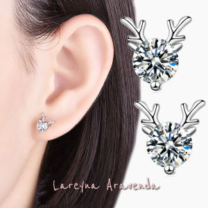 Lareyna Aravenda Anting Wanita Silver S925 Deer Diamond Earrings AT019