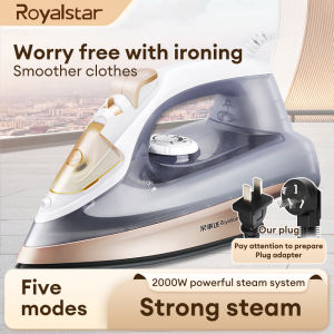 Royalstar  Transparent Water Tank Dry and Steam Function Flat Iron Machine for Travel Home
