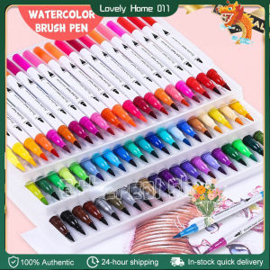 【Lowest Price】Colorful Double Head Watercolor Brush Pen 12/24/36 Color Marker Pens Art Sketching Drawing Set Painting Brush
