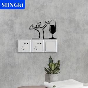 SHNGki Phòng ngủ chuyển đổi Sticker dễ dàng treo cài đặt dòng hình kim loại hiện đại Poster cho phòng khách