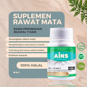 Ubat Mata AINS Supplement Eye Care Tablet Vitamin C Vitamin A Original Untuk Merawat Masalah Mata 30 Capsule