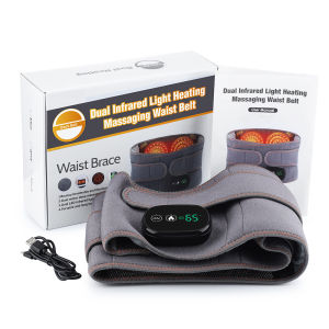 AE Red Light Heating Massage Belt Intelligent Electric Heating Lumbar Massager with Hot Compress Function