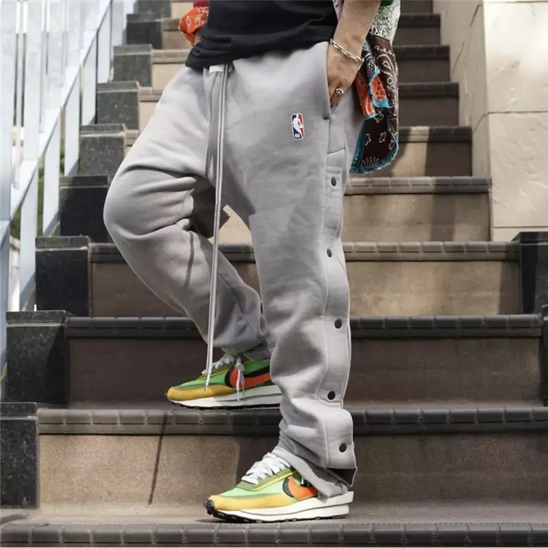 FEAR OF GOD FOG joint NBA sports and leisure pants American high street  fashion brand loose-breasted pants.