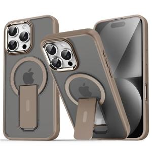 Luxury For Magsafe Folding Stand Magnetic Phone Case For iPhone 16 15 14 13 12 17 18 Pro Max Matte Translucent Back Cover Caps